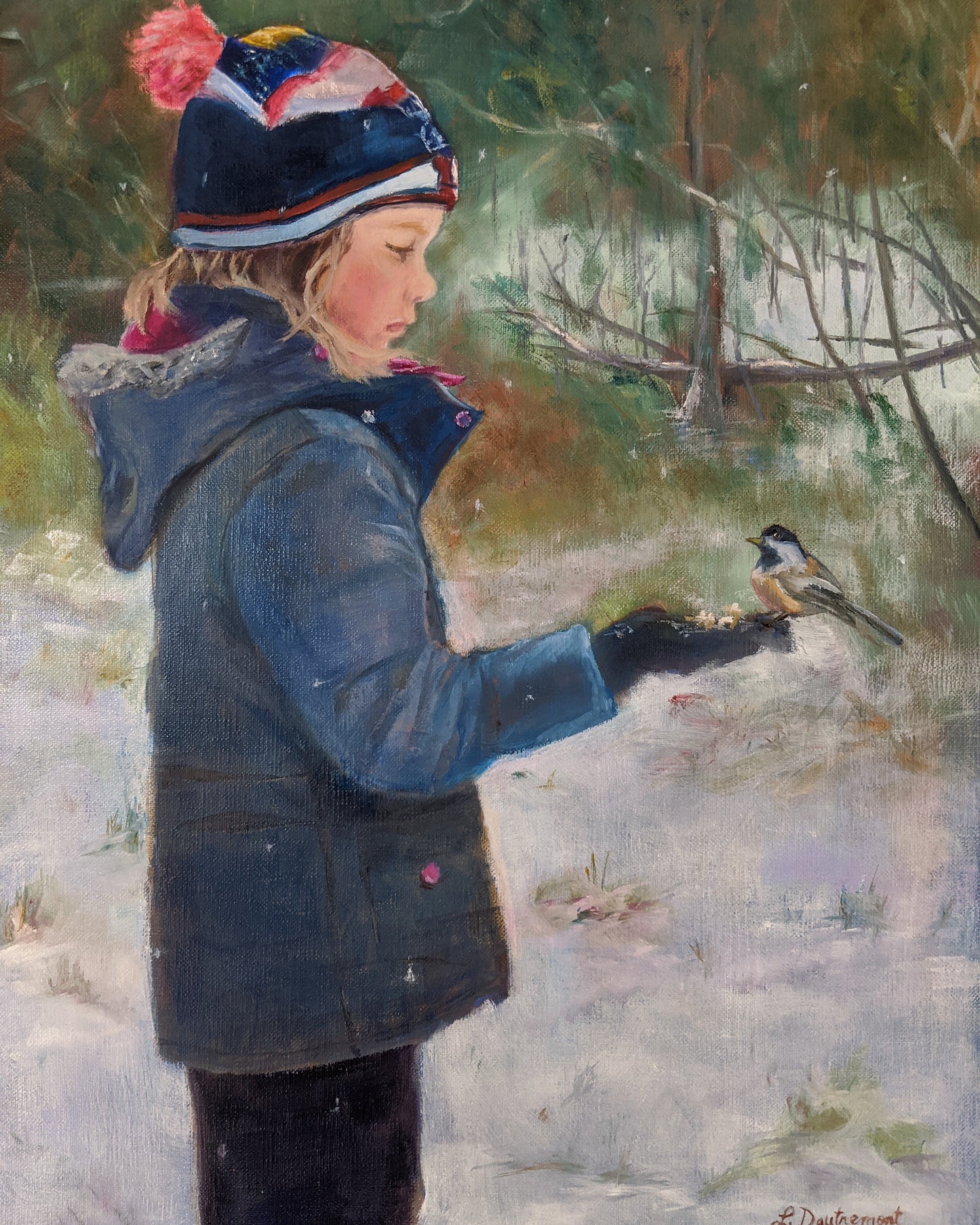Lisa Dautremont - Feeding the Chickens